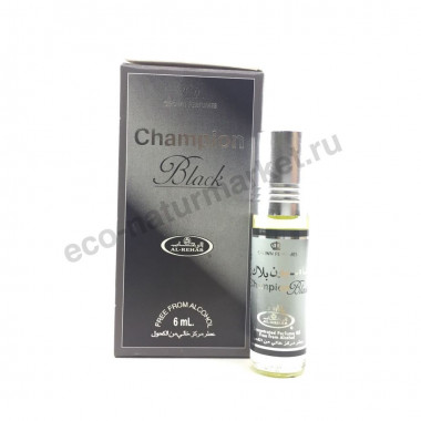 Масляные духи Al Rehab Champion Black (чемпион блек), 6 мл